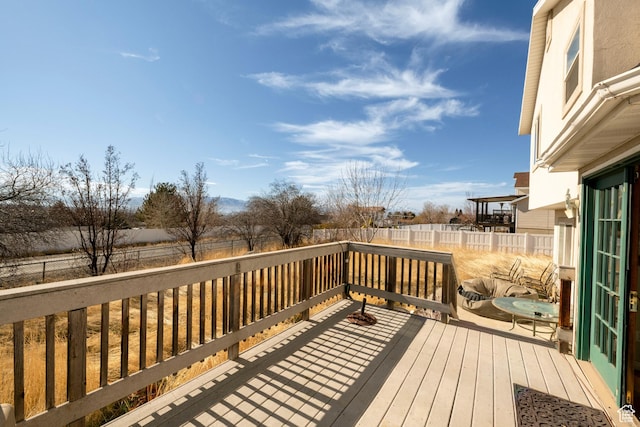 1446 E Murdock Dr S, Pleasant Grove, UT 84062 - wooden terrace with a fenced backyard