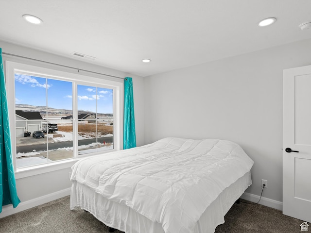 8345 W 11050 N, Tremonton, UT 84337 - bedroom featuring carpet flooring, recessed lighting, baseboards, and visible vents