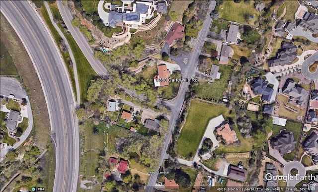 drone / aerial view with a residential view