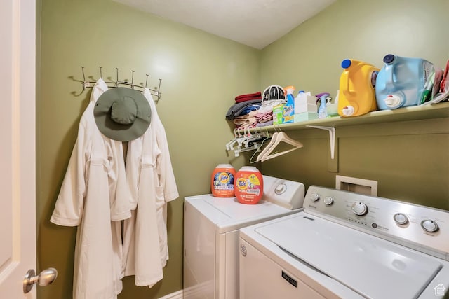 8783 N Franklin Dr, Eagle Mountain, UT 84005 - clothes washing area with washing machine and dryer and laundry area