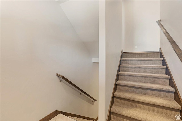 14408 N Buck Horn Trl N Unit 52C, Kamas, UT 84036 - stairway featuring vaulted ceiling and baseboards