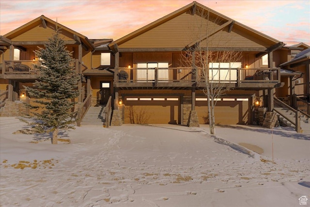 14408 N Buck Horn Trl N Unit 52C, Kamas, UT 84036 - view of front of house with a garage and stairs