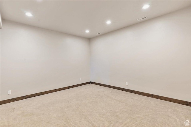 14408 N Buck Horn Trl N Unit 52C, Kamas, UT 84036 - carpeted empty room with baseboards, visible vents, and recessed lighting