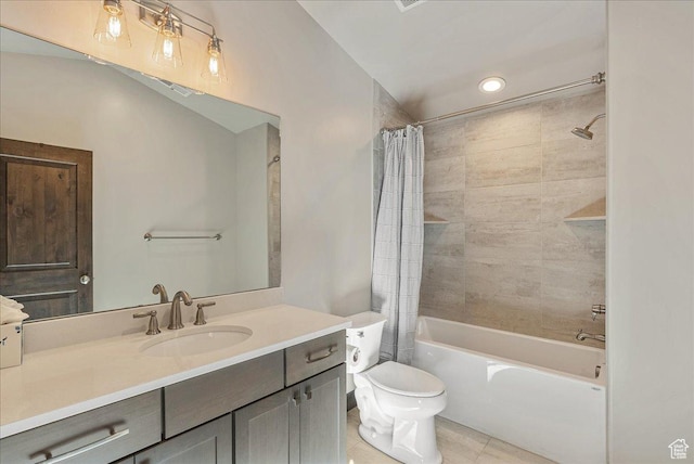 14408 N Buck Horn Trl N Unit 52C, Kamas, UT 84036 - bathroom featuring toilet, shower / tub combo, tile patterned flooring, and vanity