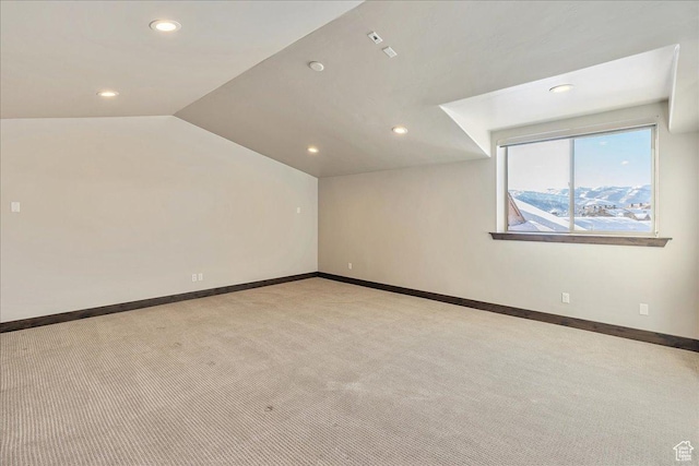 14408 N Buck Horn Trl N Unit 52C, Kamas, UT 84036 - bonus room featuring light carpet, baseboards, vaulted ceiling, and recessed lighting