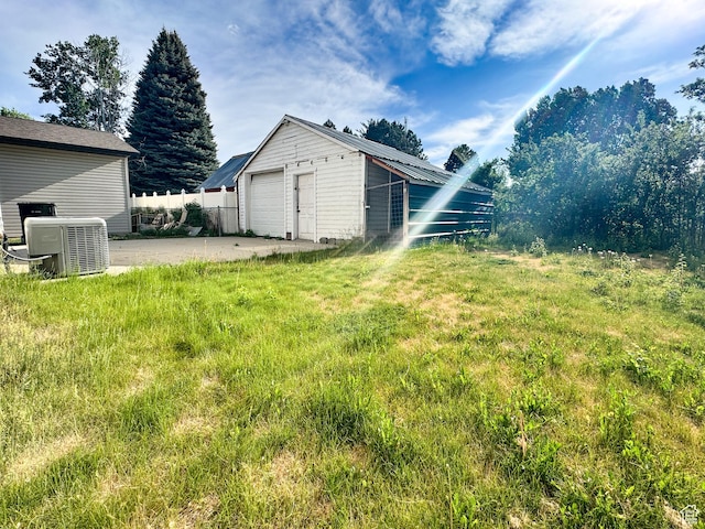55 N 400 E, Heber City, UT 84032 - view of yard with cooling unit, a detached garage, and an outdoor structure