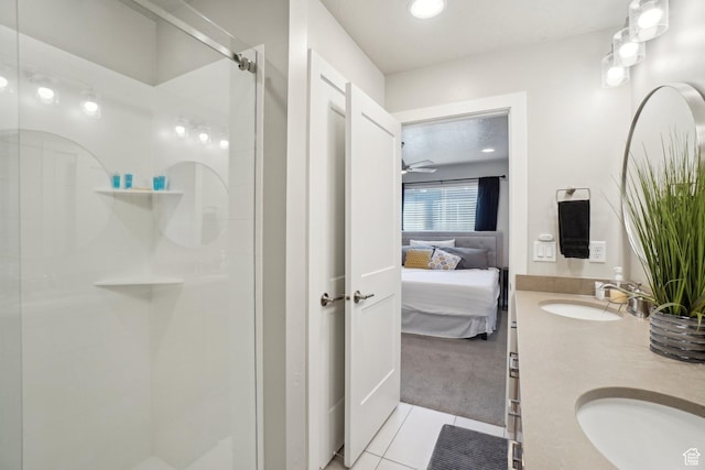 6698 Purple Poppy Ln Unit 11, Park City, UT 84098 - ensuite bathroom with a stall shower, ensuite bath, tile patterned flooring, and a sink