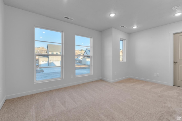 1786 N 180 E, Heber City, UT 84032 - empty room with recessed lighting, visible vents, light carpet, and baseboards