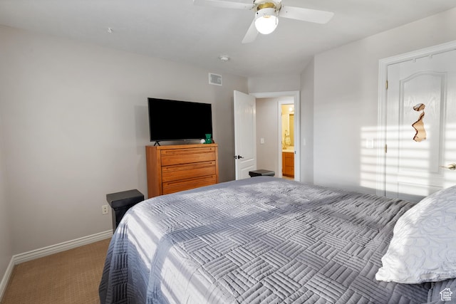 34 N Scenic Hills Cir E, North Salt Lake, UT 84054 - carpeted bedroom with baseboards and a ceiling fan