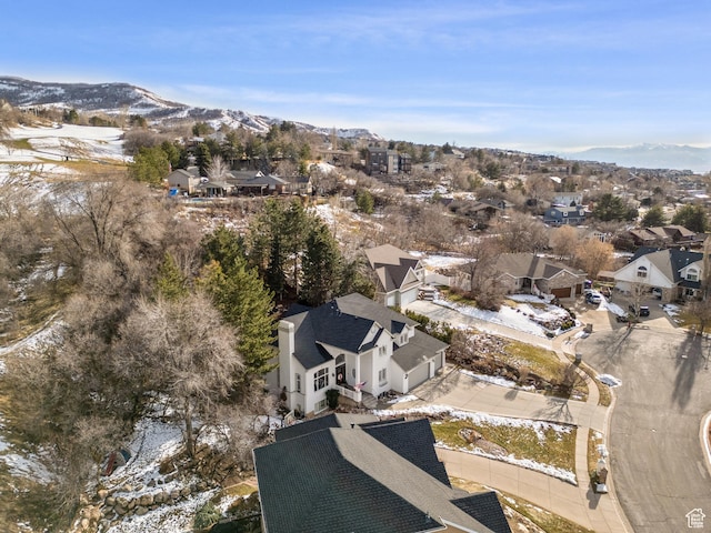 34 N Scenic Hills Cir E, North Salt Lake, UT 84054 - aerial view of property's location featuring nearby suburban area and mountains