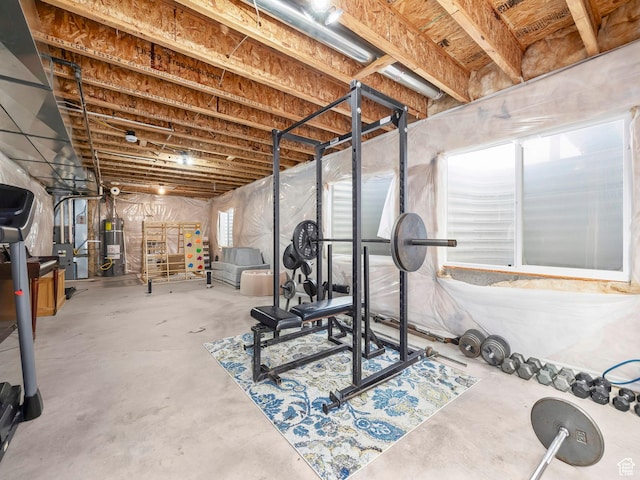 1463 S Lake View Terrace Rd, Saratoga Springs, UT 84045 - workout room featuring water heater