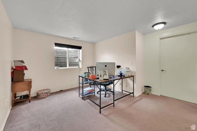 59 Belmore Dr, Kaysville, UT 84037 - office with a textured ceiling, carpet, visible vents, and baseboards