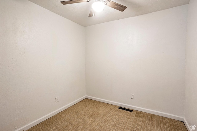 170 S 500 E, Duchesne, UT 84021 - empty room with baseboards, carpet, visible vents, and a ceiling fan