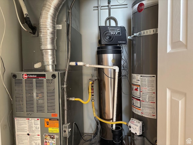 1829 W 1120 S Unit 128, Springville, UT 84663 - utility room featuring secured water heater and heating unit