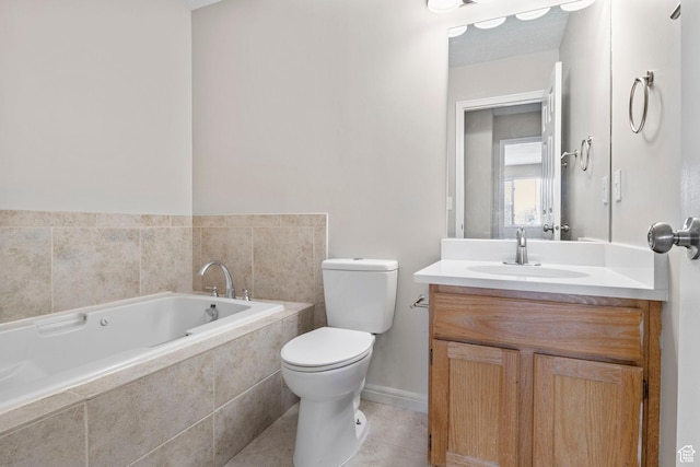 8475 S 1520 W, West Jordan, UT 84088 - bathroom featuring toilet, a garden tub, tile patterned floors, and vanity