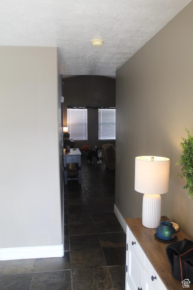 1338 S Glenbarr W, Springville, UT 84663 - hallway featuring a textured ceiling and baseboards