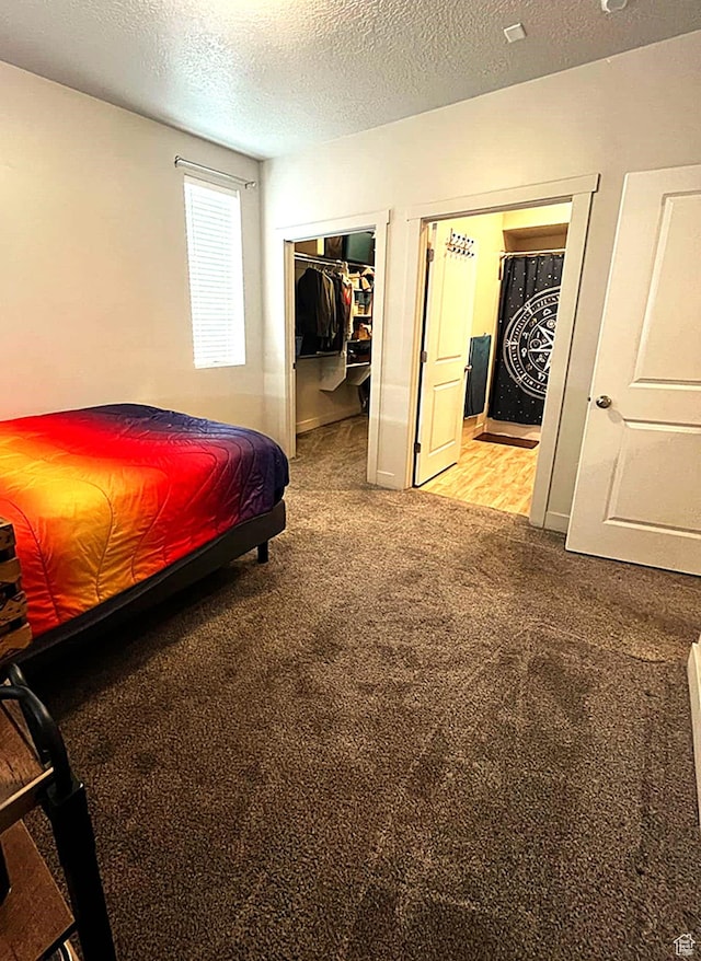 154 E 7th St S Unit A101, Ogden, UT 84404 - bedroom featuring carpet, a textured ceiling, and a spacious closet