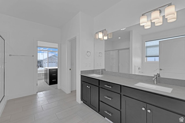 680 E 525 N, Providence, UT 84332 - full bathroom with a stall shower, double vanity, and a sink