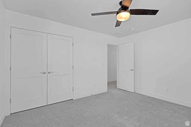 680 E 525 N, Providence, UT 84332 - unfurnished bedroom with a closet, carpet flooring, baseboards, and a ceiling fan