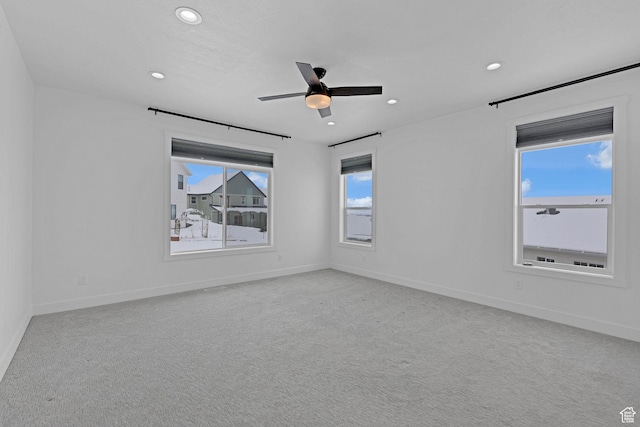 680 E 525 N, Providence, UT 84332 - unfurnished room featuring baseboards, recessed lighting, and light carpet