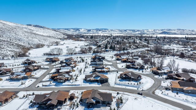 272 Thorn Creek Dr, Kamas, UT 84036 - snowy aerial view with a residential view and a mountain view