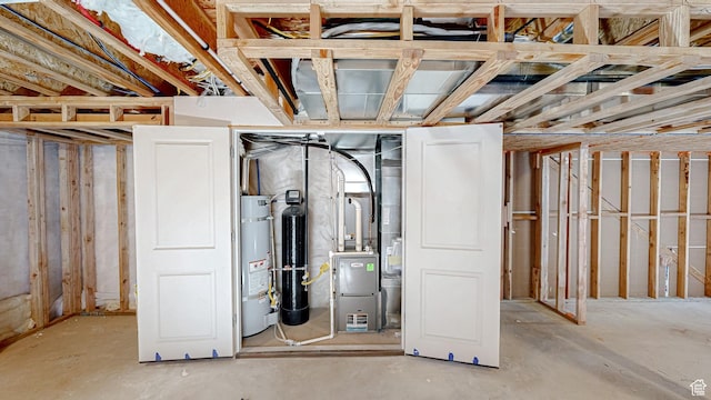 1396 S Castillo Rd W Unit 102, Spanish Fork, UT 84660 - unfinished basement with secured water heater