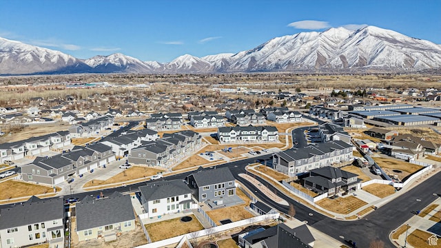1396 S Castillo Rd W Unit 102, Spanish Fork, UT 84660 - drone / aerial view featuring a residential view and a mountain view