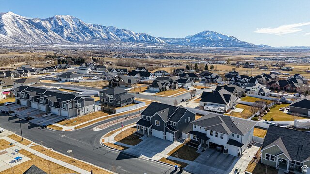 1396 S Castillo Rd W Unit 102, Spanish Fork, UT 84660 - birds eye view of property featuring a residential view and a mountain view