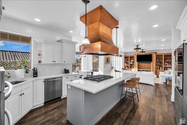 470 E 130 S, Ivins, UT 84738 - kitchen with stainless steel appliances, pendant lighting, light countertops, and open floor plan