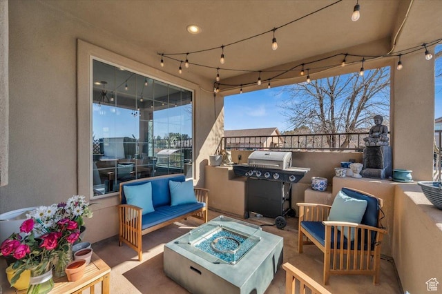 470 E 130 S, Ivins, UT 84738 - view of patio / terrace featuring an outdoor living space with a fire pit and area for grilling