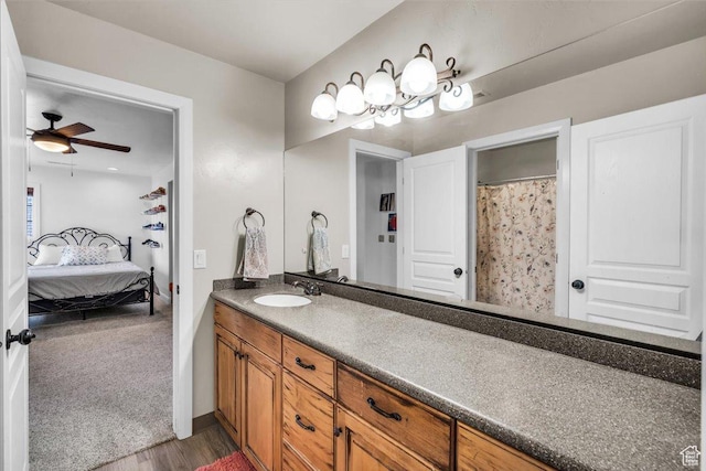 470 E 130 S, Ivins, UT 84738 - full bath featuring a ceiling fan, baseboards, vanity, and ensuite bath