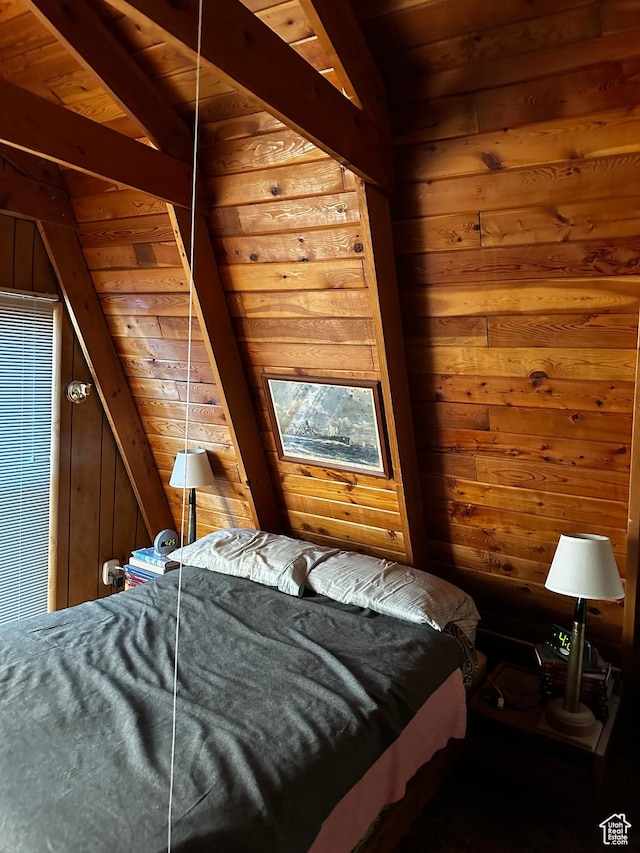297 E Solomons Way, Manila, UT 84046 - bedroom featuring wooden ceiling and wood walls
