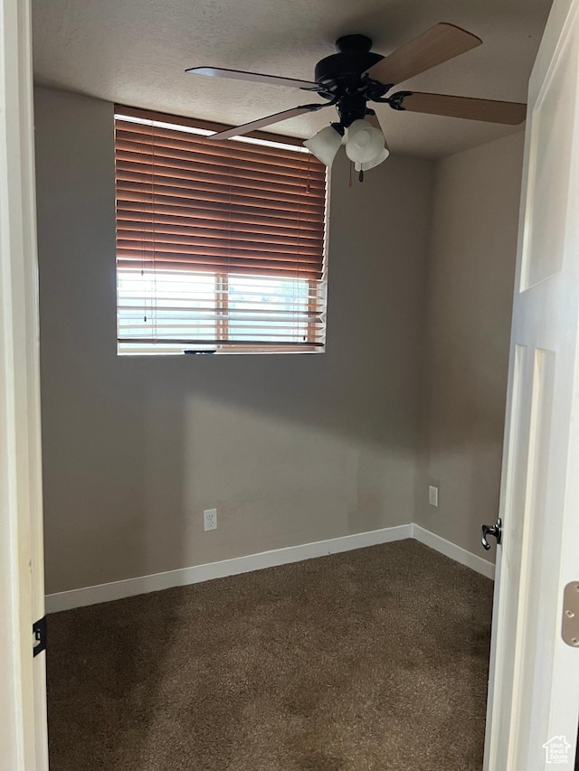 2573 S 2800 W, Roosevelt, UT 84066 - unfurnished room featuring carpet flooring, ceiling fan, a textured ceiling, and baseboards