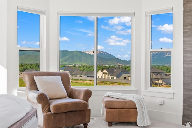 615 N Haystack Mountain Dr, Heber City, UT 84032 - sunroom with a residential view and a mountain view