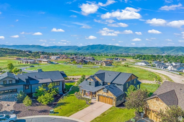 615 N Haystack Mountain Dr, Heber City, UT 84032 - bird's eye view featuring a mountain view and a residential view