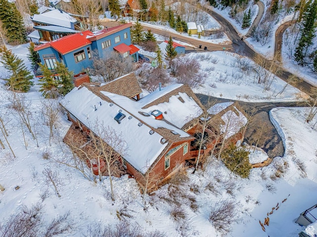 4414 Hidden Cove Rd, Park City, UT 84098 - snowy aerial view featuring a residential view