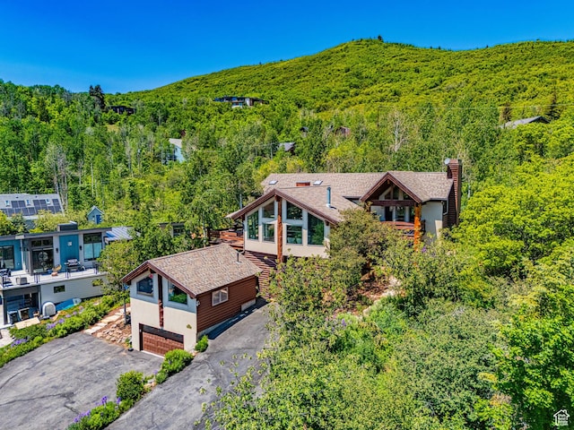 4414 Hidden Cove Rd, Park City, UT 84098 - view from above of property featuring a forest and a mountain backdrop