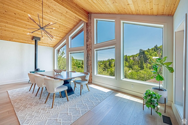 4414 Hidden Cove Rd, Park City, UT 84098 - sunroom / solarium with a wood stove