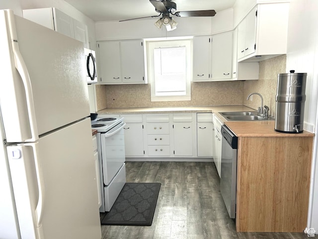 330 E 300 N, Price, UT 84501 - kitchen with a sink, dark wood-type flooring, ceiling fan, light countertops, and appliances with stainless steel finishes