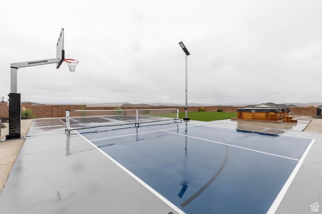 3311 E Barrel Roll Dr, St George, UT 84790 - view of sport court featuring a tennis court and fence