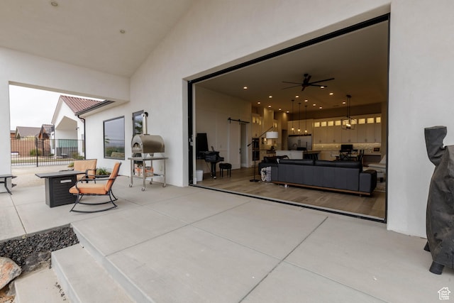 3311 E Barrel Roll Dr, St George, UT 84790 - view of patio featuring fence and a ceiling fan