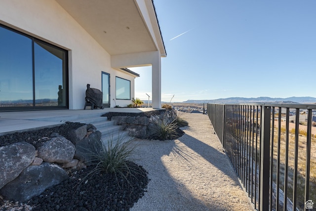 3311 E Barrel Roll Dr, St George, UT 84790 - view of yard with fence and a mountain view