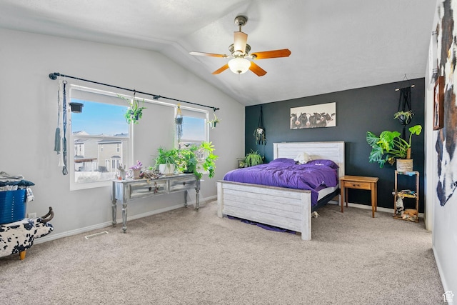 1486 S Archmore Loop, Springville, UT 84663 - bedroom with carpet, vaulted ceiling, and baseboards