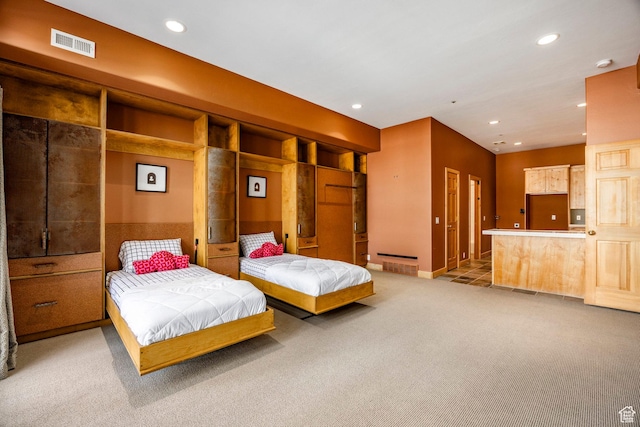 2667 Aspen Springs Dr, Park City, UT 84060 - bedroom featuring light colored carpet, recessed lighting, and baseboards