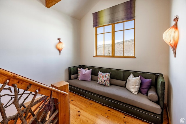 2667 Aspen Springs Dr, Park City, UT 84060 - living area featuring lofted ceiling and wood finished floors