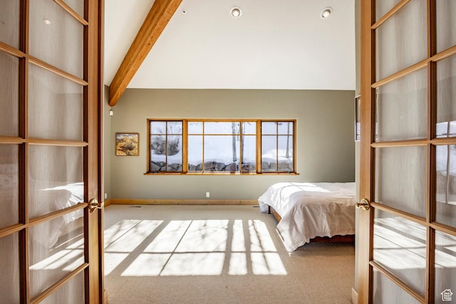 2667 Aspen Springs Dr, Park City, UT 84060 - bedroom with light carpet and french doors