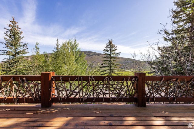 2667 Aspen Springs Dr, Park City, UT 84060 - wooden terrace featuring a mountain view