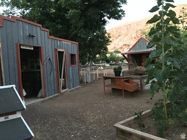 1502 S 325 W, Hurricane, UT 84737 - exterior space with an outbuilding and a mountain view