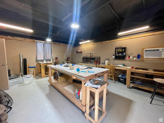 1502 S 325 W, Hurricane, UT 84737 - below grade area with a wall mounted air conditioner and a workshop area