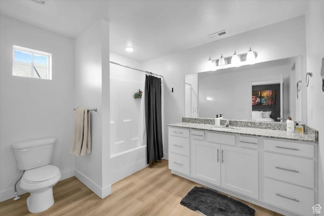 916 N 1190 E, Spanish Fork, UT 84660 - bathroom featuring toilet, vanity, wood finished floors, and visible vents
